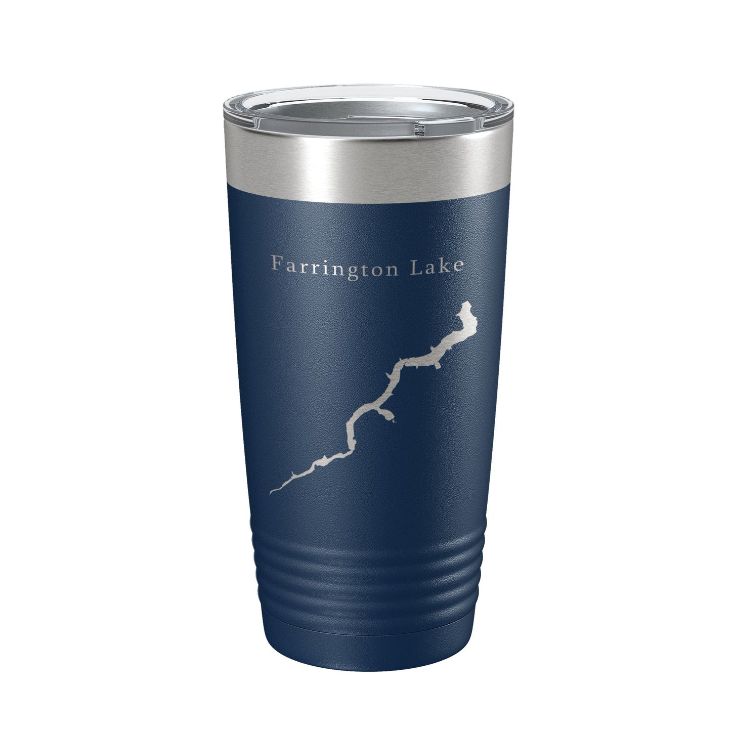 Farrington Lake Map Tumbler Travel Mug Insulated Laser Engraved Coffee Cup New Jersey 20 oz-2