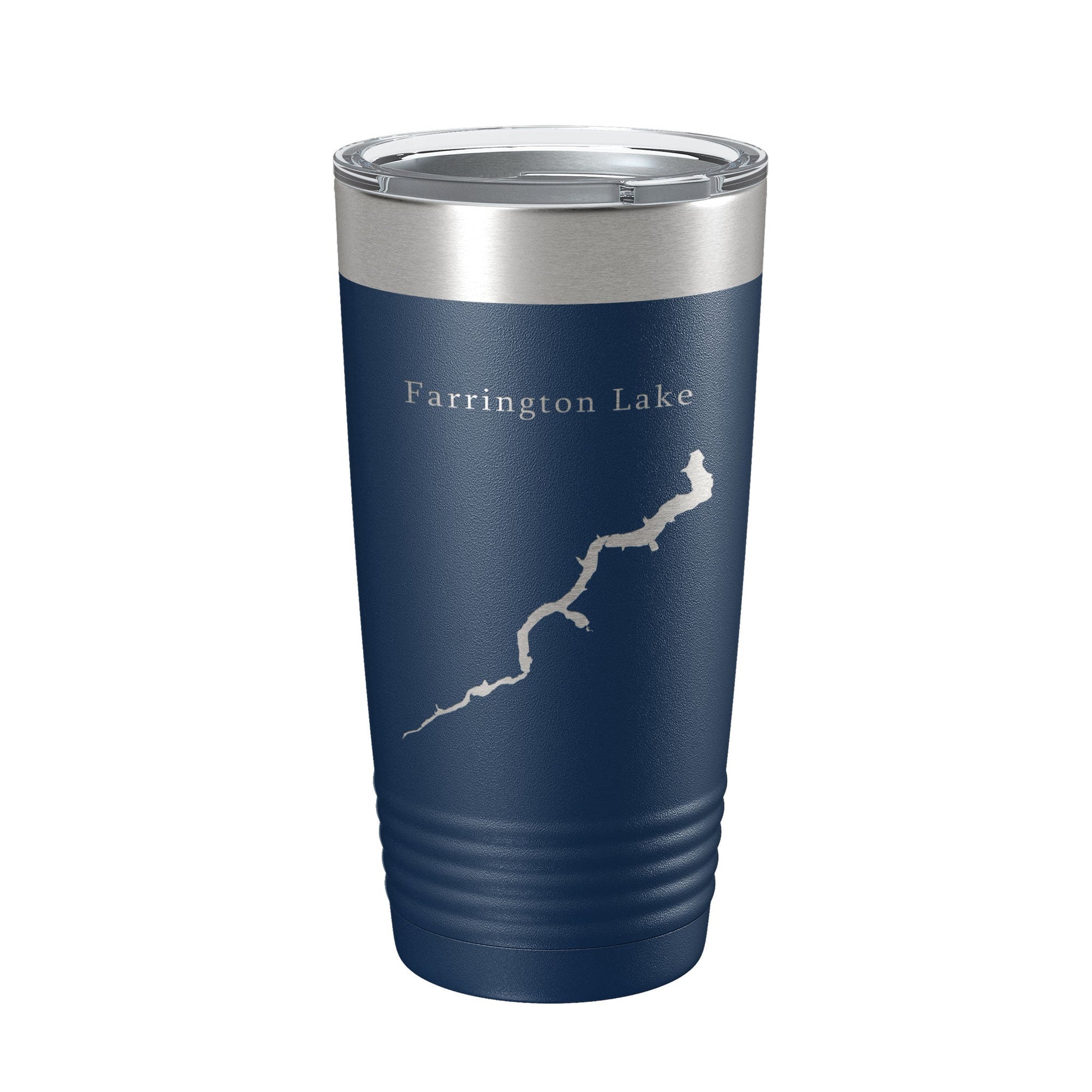 Farrington Lake Map Tumbler Travel Mug Insulated Laser Engraved Coffee Cup New Jersey 20 oz-2