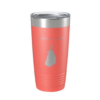 Colchuk Lake Map Tumbler Travel Mug Insulated Laser Engraved Coffee Cup Washington 20 oz-20