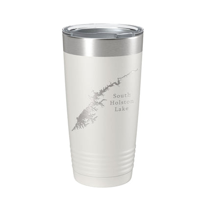South Holston Lake Map Tumbler Travel Mug Insulated Laser Engraved Coffee Cup Tennessee Virginia 20 oz-7