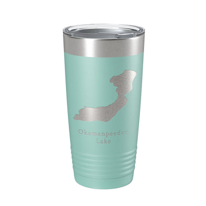 Okamanpeedan Lake Map Tumbler Travel Mug Insulated Laser Engraved Coffee Cup Iowa Minnesota 20 oz-12