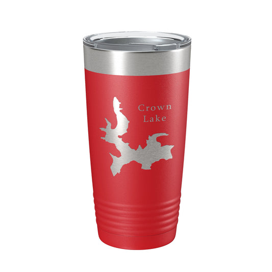 Crown Lake Map Tumbler Travel Mug Insulated Laser Engraved Coffee Cup Arkansas 20 oz-10