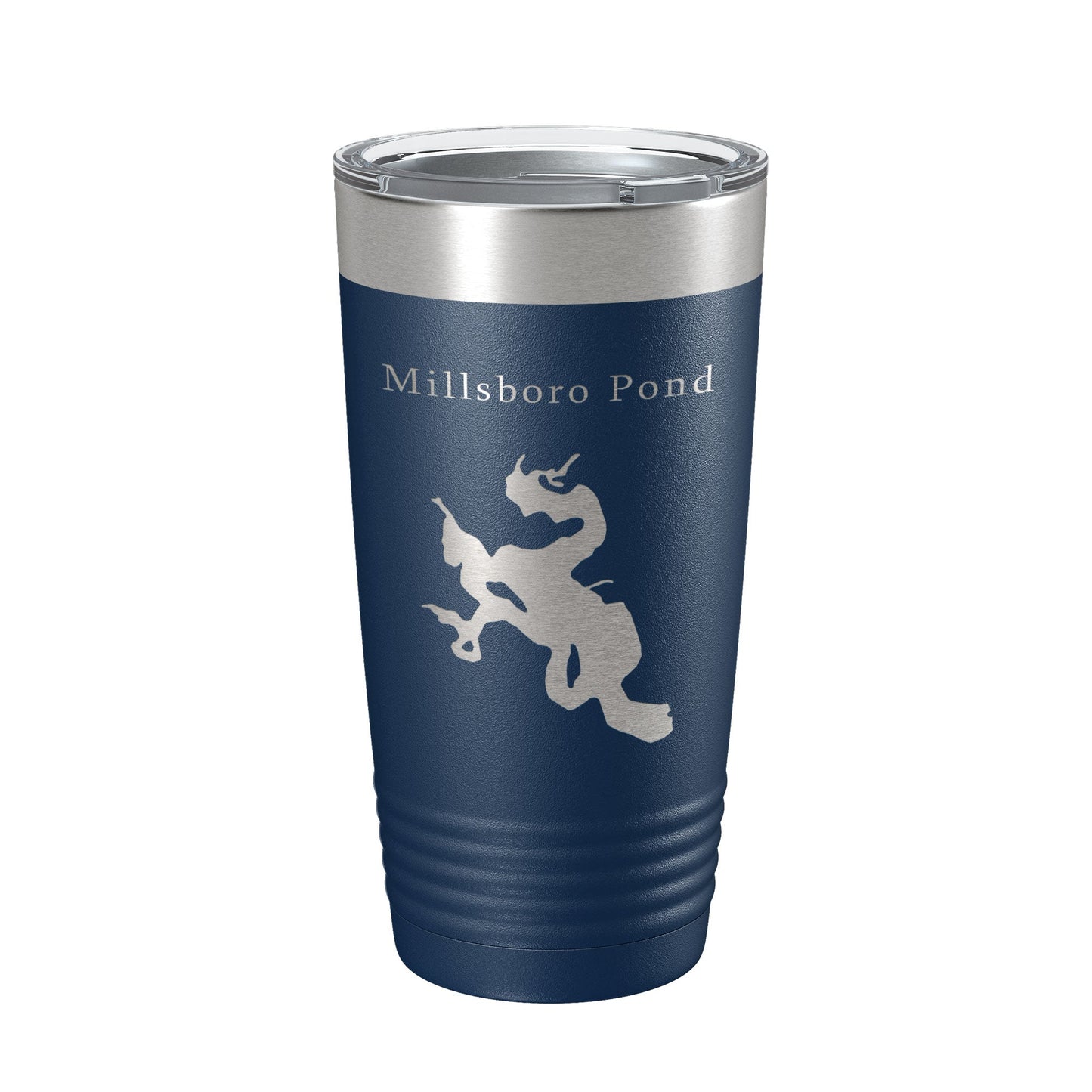 Millsboro Pond Tumbler Lake Map Travel Mug Insulated Laser Engraved Coffee Cup Delaware 20 oz-2