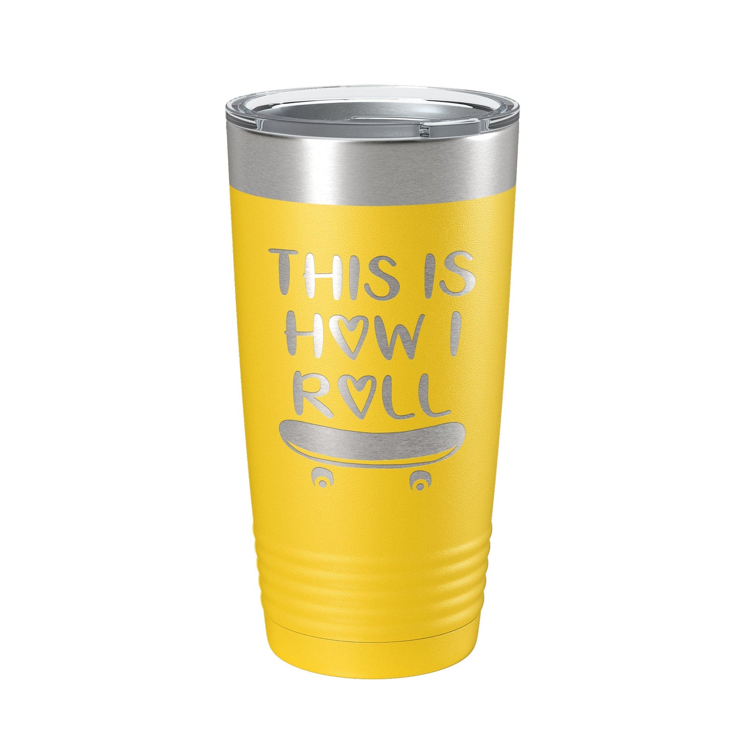 Skateboarding Tumbler This Is How I Roll Travel Mug Gift Insulated Laser Engraved Coffee Cup Skater 20 oz-19