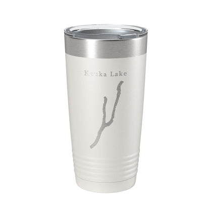 Keuka Lake Map Tumbler Travel Mug Insulated Laser Engraved Coffee Cup New York 20 oz-1