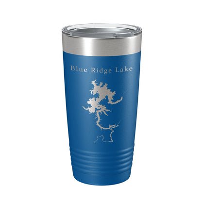 Blue Ridge Lake Map Tumbler Travel Mug Insulated Laser Engraved Coffee Cup Georgia 20 oz-6