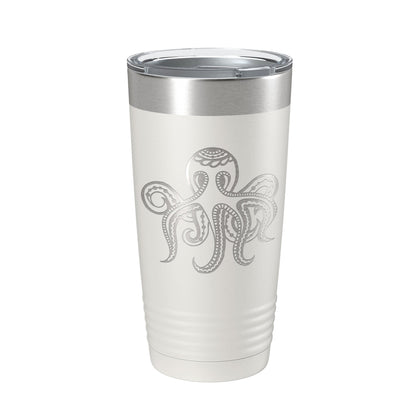 Octopus Tumbler Zentangle Travel Mug Insulated Laser Engraved Coffee Cup 20 oz-1