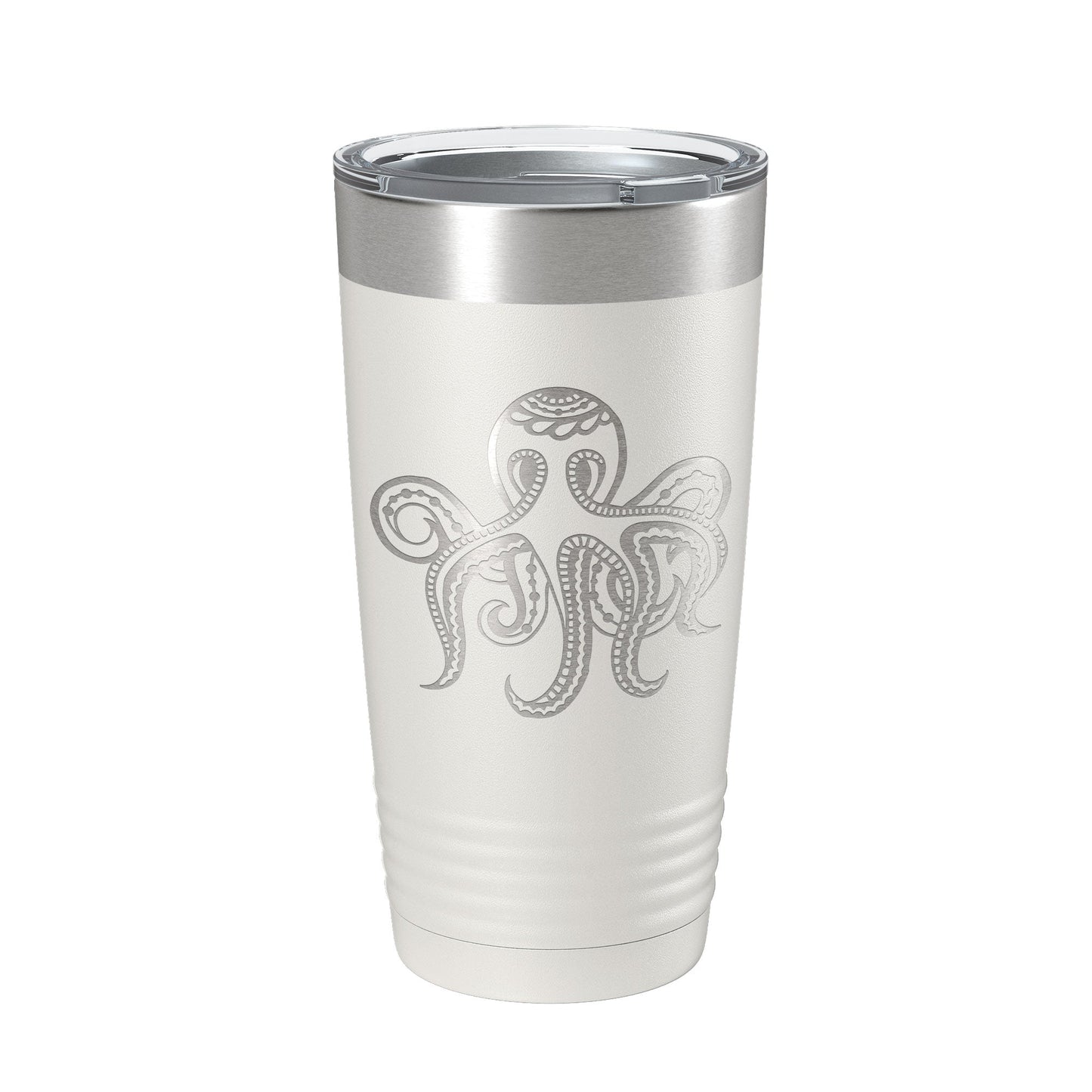 Octopus Tumbler Zentangle Travel Mug Insulated Laser Engraved Coffee Cup 20 oz-7