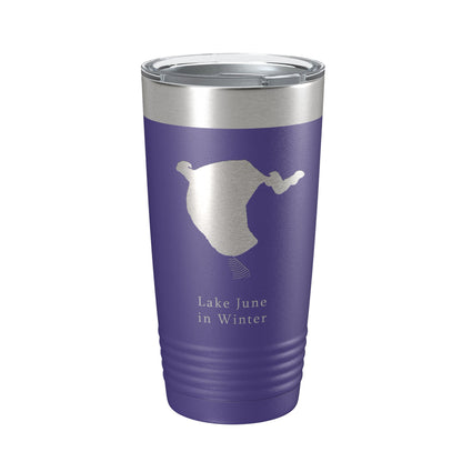Lake June in Winter Map Tumbler Travel Mug Insulated Laser Engraved Coffee Cup Florida 20 oz-15