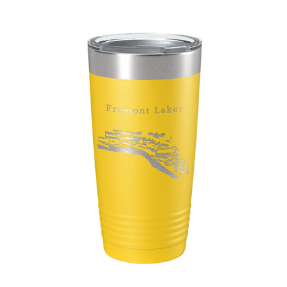 Fremont Lakes Map Tumbler Travel Mug Insulated Laser Engraved Coffee Cup Platte River Nebraska 20 oz-19