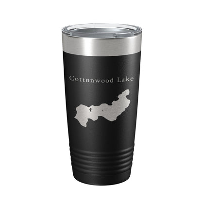 Cottonwood Lake Map Tumbler Travel Mug Insulated Laser Engraved Coffee Cup Alaska 20 oz-5