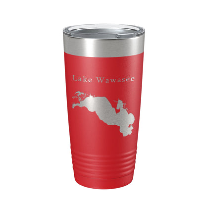 Lake Wawasee Map Tumbler Travel Mug Insulated Laser Engraved Coffee Cup Indiana 20 oz-10