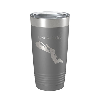 Grand Lake Map Tumbler Travel Mug Insulated Laser Engraved Coffee Cup Michigan 20 oz-16