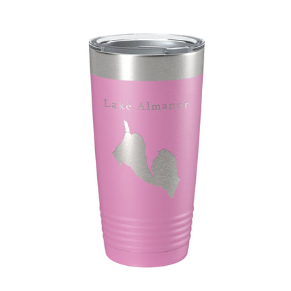 Lake Almanor Map Tumbler Travel Mug Insulated Laser Engraved Coffee Cup California 20 oz-14