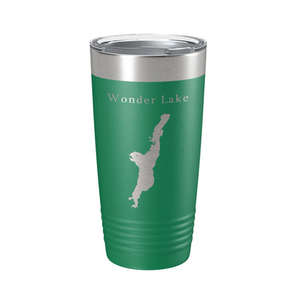 Wonder Lake Map Tumbler Travel Mug Insulated Laser Engraved Coffee Cup Illinois 20 oz-9