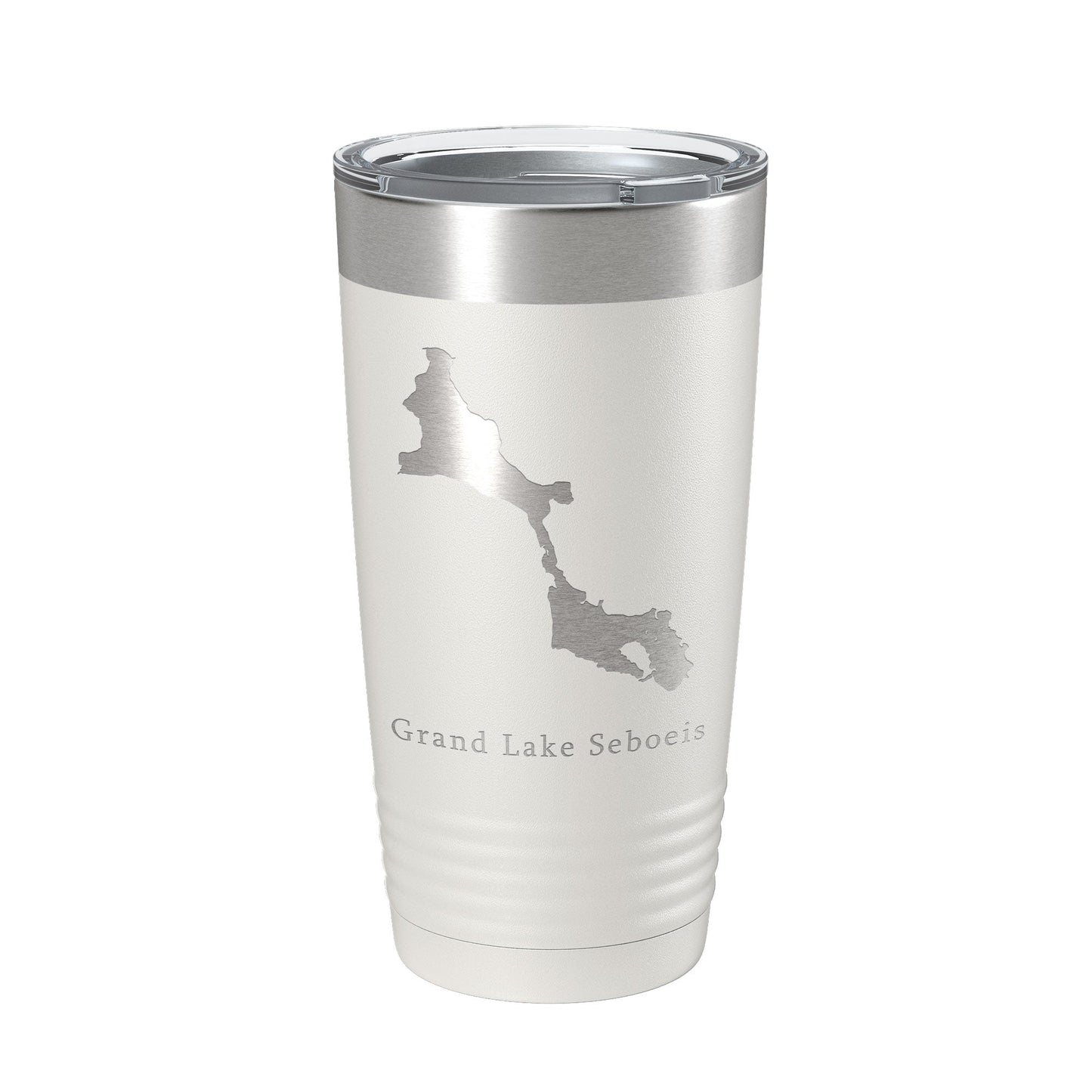 Grand Lake Seboeis Map Tumbler Travel Mug Insulated Laser Engraved Coffee Cup Maine 20 oz-1