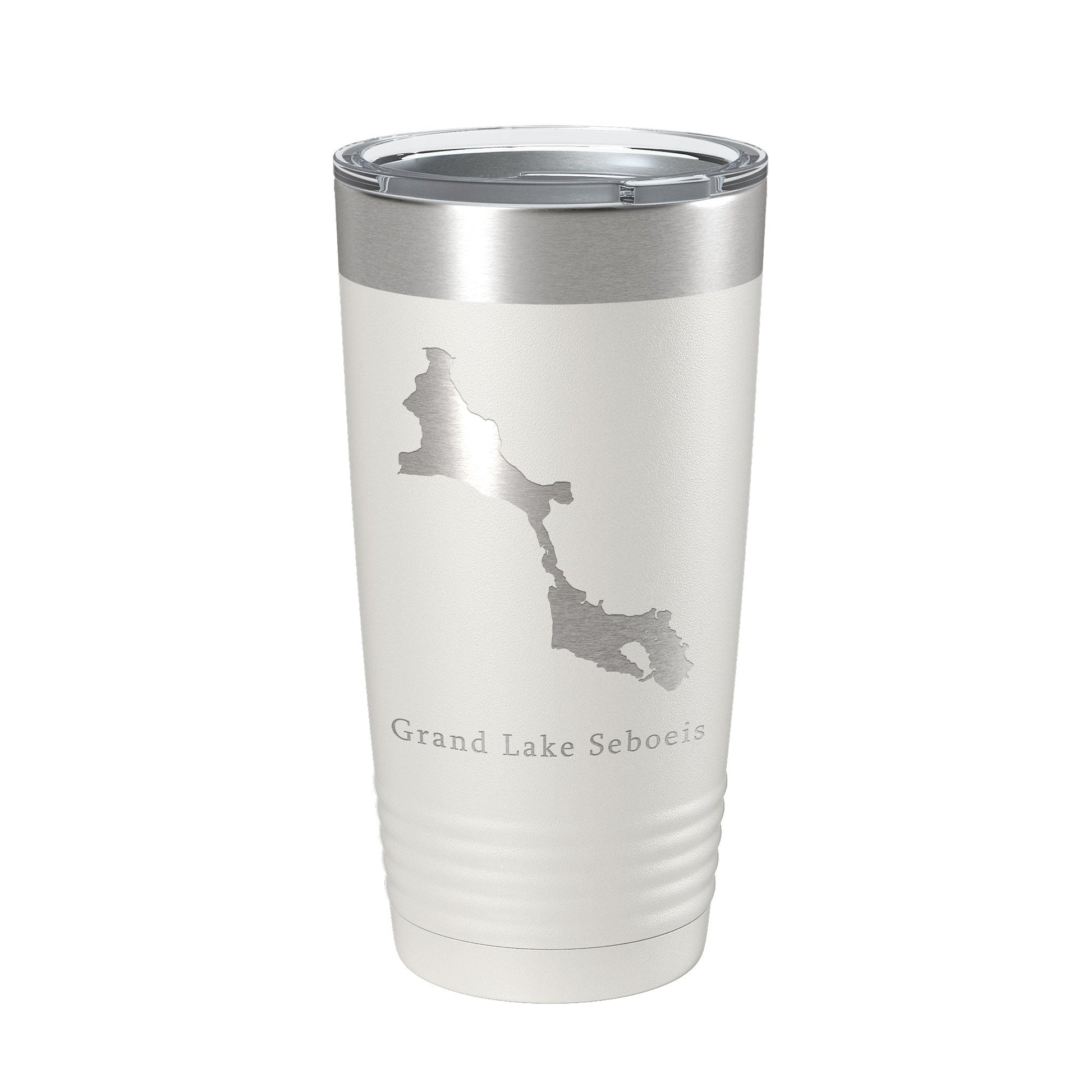 Grand Lake Seboeis Map Tumbler Travel Mug Insulated Laser Engraved Coffee Cup Maine 20 oz-1