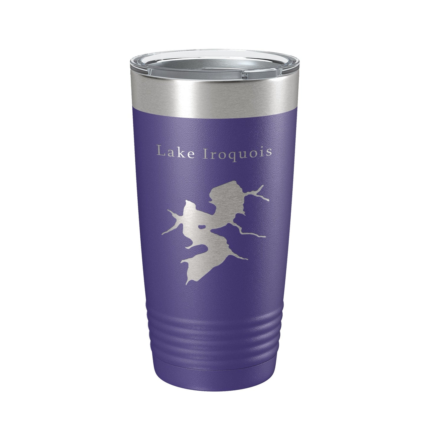 Lake Iroquois Map Tumbler Travel Mug Insulated Laser Engraved Coffee Cup Illinois 20 oz-15