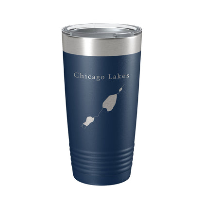 Chicago Lakes Map Tumbler Travel Mug Insulated Laser Engraved Coffee Cup Colorado 20 oz-2
