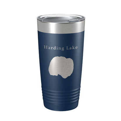Harding Lake Map Tumbler Travel Mug Insulated Laser Engraved Coffee Cup Alaska 20 oz-2