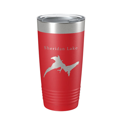 Sheridan Lake Map Tumbler Travel Mug Insulated Laser Engraved Coffee Cup South Dakota 20 oz-10