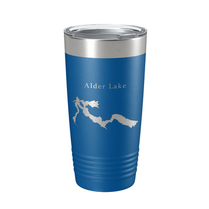 Alder Lake Map Tumbler Travel Mug Insulated Laser Engraved Coffee Cup Washington 20 oz-6