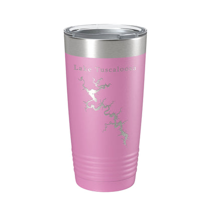 Lake Tuscaloosa Map Tumbler Travel Mug Insulated Laser Engraved Coffee Cup Alabama 20 oz-14