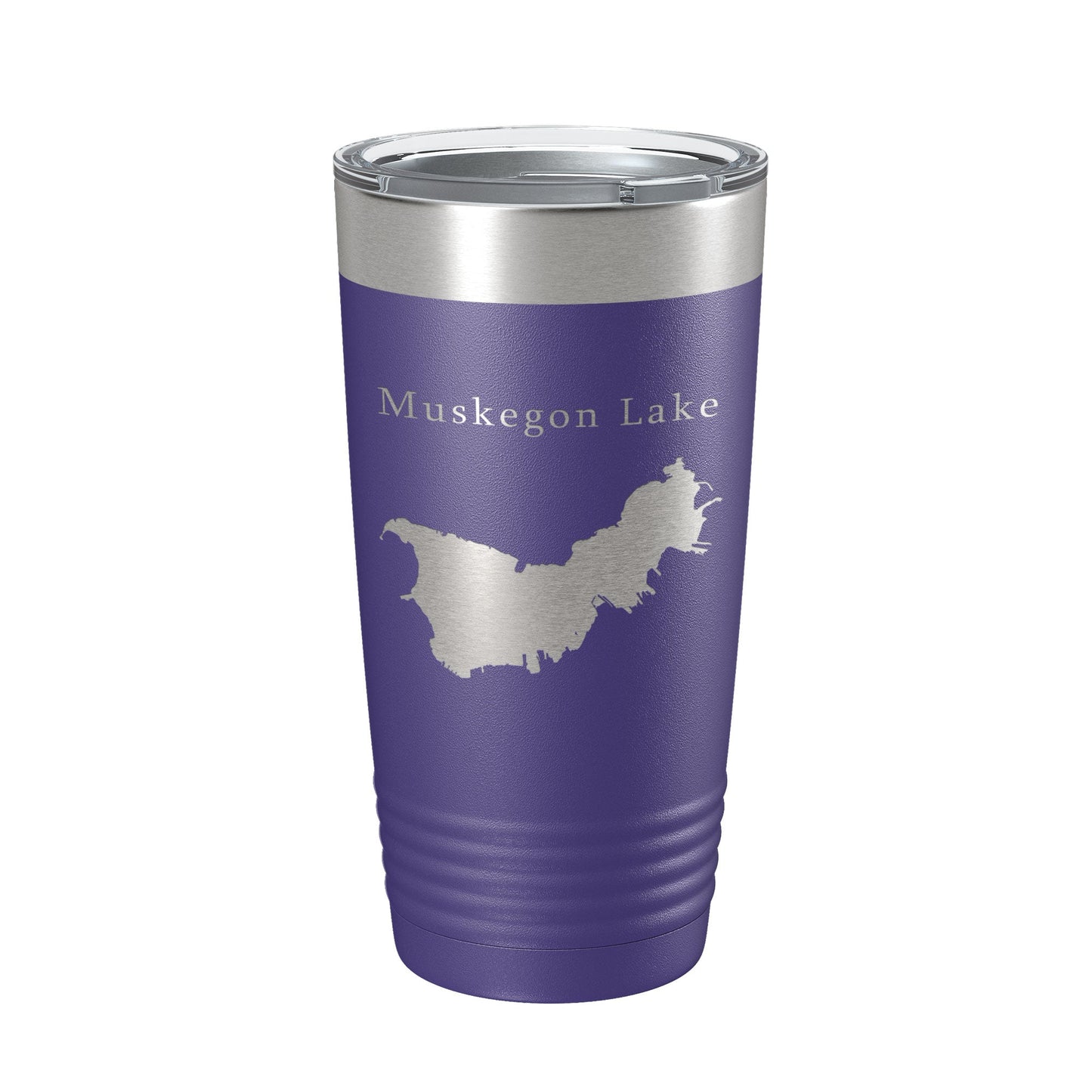 Muskegon Lake Map Tumbler Travel Mug Insulated Laser Engraved Coffee Cup Michigan 20 oz-15