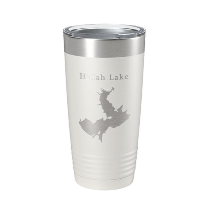 Hulah Lake Map Tumbler Travel Mug Insulated Laser Engraved Coffee Cup Oklahoma 20 oz-1