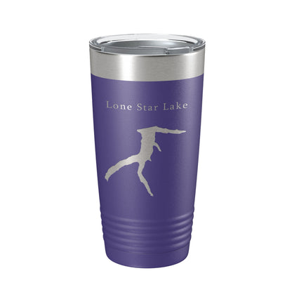 Lone Star Lake Map Tumbler Travel Mug Insulated Laser Engraved Coffee Cup Kansas 20 oz-15