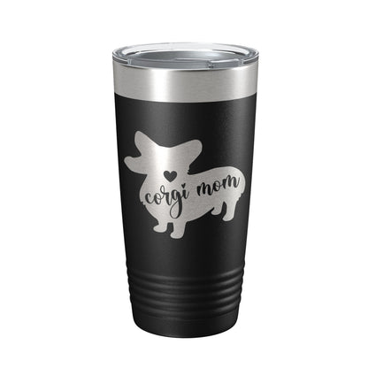 Corgi Mom Tumbler Dog Travel Mug Gift Insulated Laser Engraved Coffee Cup 20 oz-5