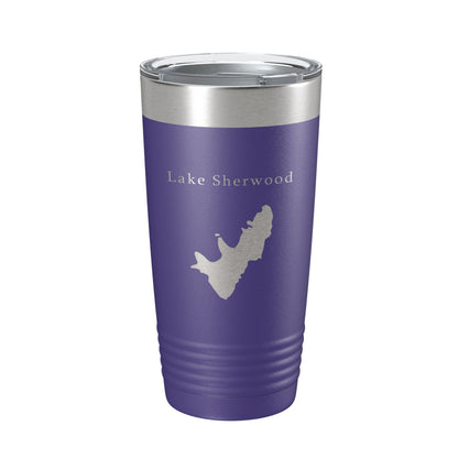 Lake Sherwood Map Tumbler Travel Mug Insulated Laser Engraved Coffee Cup West Virginia 20 oz-15