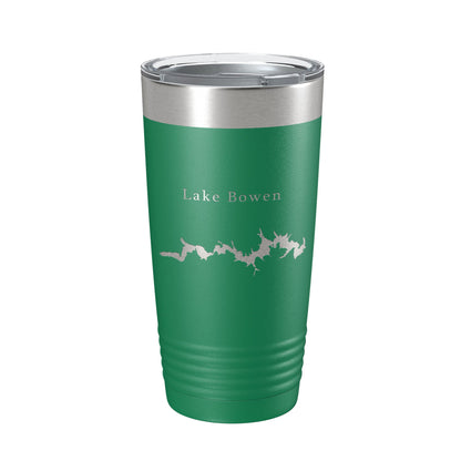 Lake Bowen Map Tumbler Travel Mug Insulated Laser Engraved Coffee Cup William C South Carolina 20 oz-9