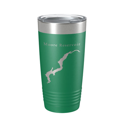 Moore Reservoir Tumbler Lake Map Travel Mug Insulated Laser Engraved Coffee Cup New Hampshire Vermont 20 oz-9