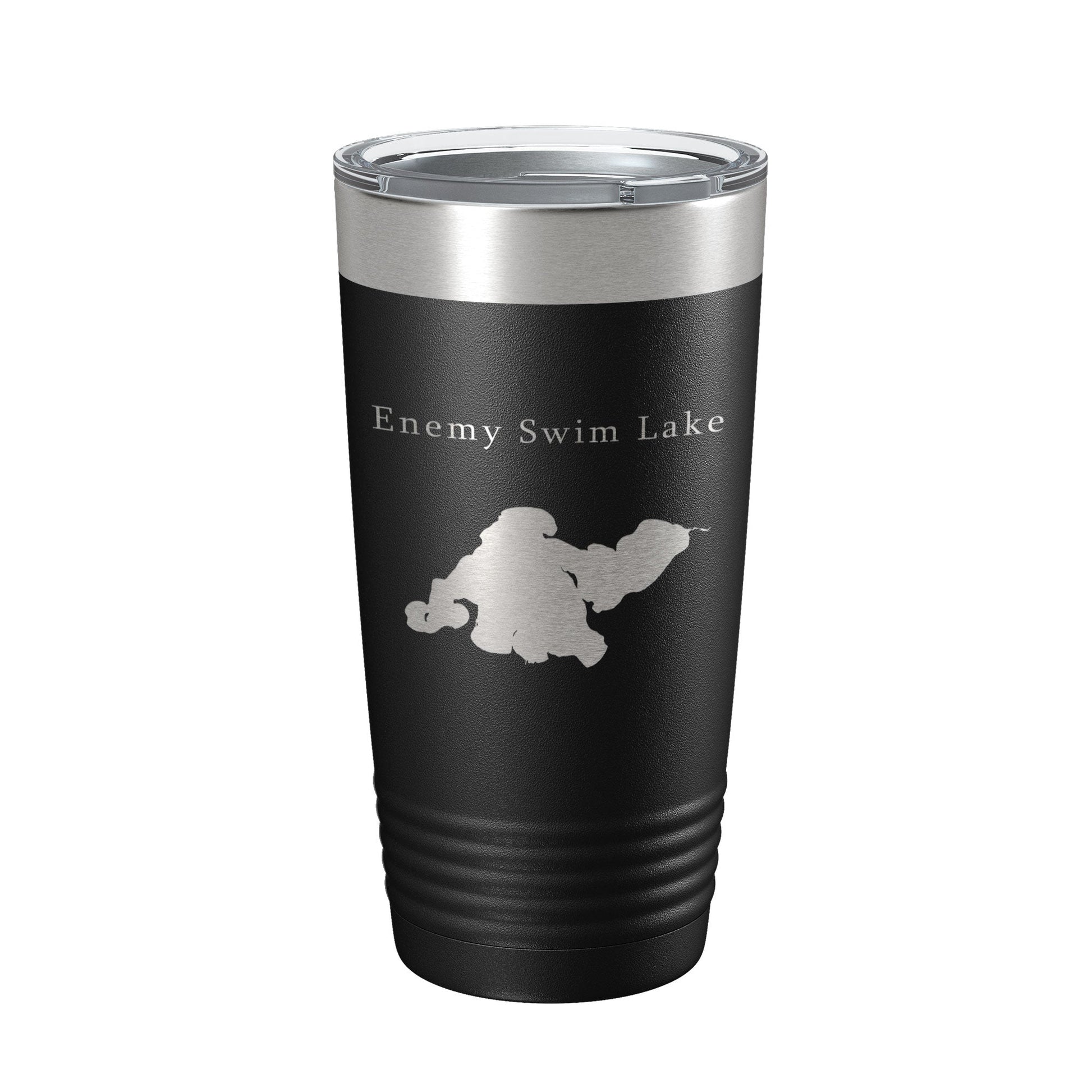 Enemy Swim Lake Map Tumbler Travel Mug Insulated Laser Engraved Coffee Cup South Dakota 20 oz-0