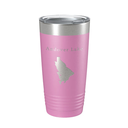 Andover Lake Map Tumbler Travel Mug Insulated Laser Engraved Coffee Cup Connecticut 20 oz-14