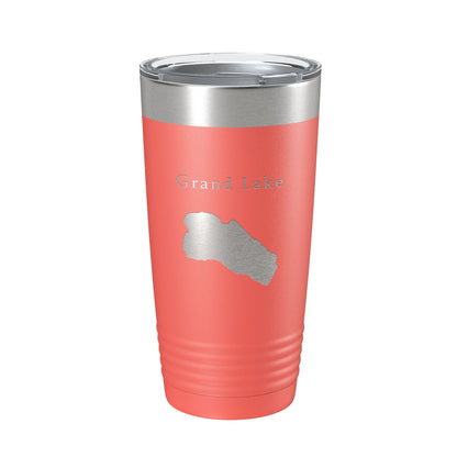 Grand Lake Map Tumbler Travel Mug Insulated Laser Engraved Coffee Cup Colorado 20 oz-20
