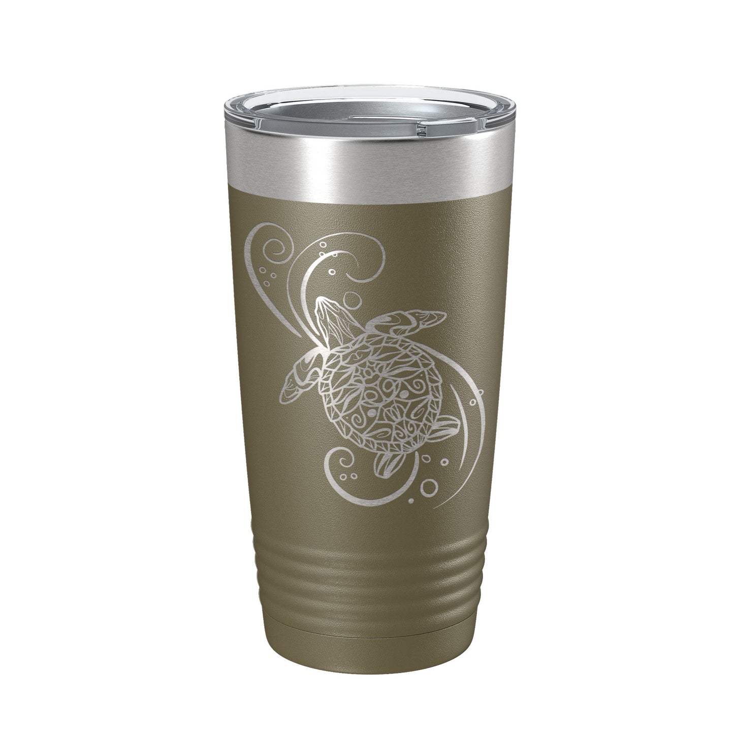 Sea Turtle Mandala Tumbler Travel Mug Insulated Laser Engraved Coffee Cup Turtle Zentangle Pattern Design Gift 20 oz-21