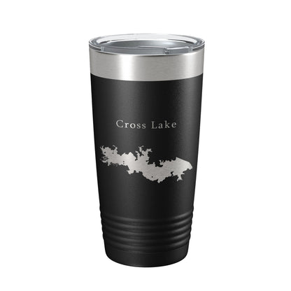 Cross Lake Map Tumbler Travel Mug Insulated Laser Engraved Coffee Cup Shreveport Louisiana 20 oz-5