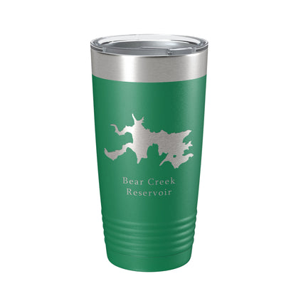 Bear Creek Reservoir Map Tumbler Travel Mug Insulated Laser Engraved Coffee Cup Lake Athens Jefferson Georgia 20 oz-9