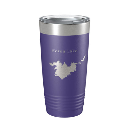 Heron Lake Map Tumbler Travel Mug Insulated Laser Engraved Coffee Cup New Mexico 20 oz-15
