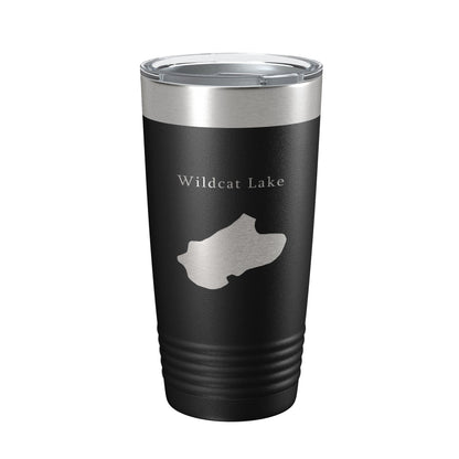 Wildcat Lake Map Tumbler Travel Mug Insulated Laser Engraved Coffee Cup Banner Elk North Carolina 20 oz-5