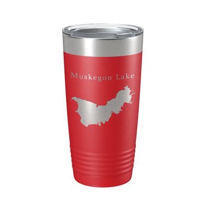 Muskegon Lake Map Tumbler Travel Mug Insulated Laser Engraved Coffee Cup Michigan 20 oz-10