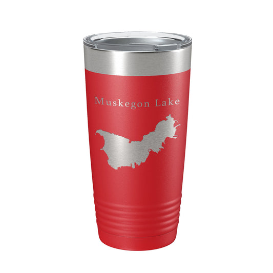 Muskegon Lake Map Tumbler Travel Mug Insulated Laser Engraved Coffee Cup Michigan 20 oz-10