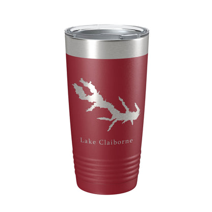 Lake Claiborne Map Tumbler Travel Mug Insulated Laser Engraved Coffee Cup Louisiana 20 oz-18