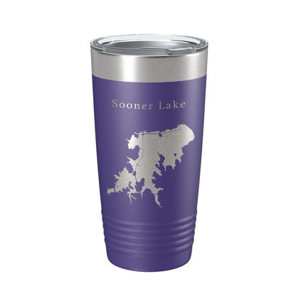 Sooner Lake Map Tumbler Travel Mug Insulated Laser Engraved Coffee Cup Oklahoma 20 oz-15