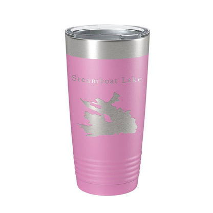 Steamboat Lake Map Tumbler Travel Mug Insulated Laser Engraved Coffee Cup Colorado 20 oz-14