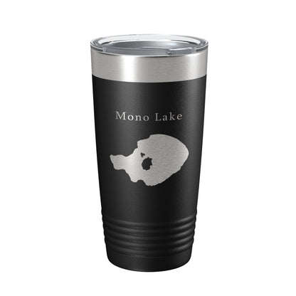 Mono Lake Map Tumbler Travel Mug Insulated Laser Engraved Coffee Cup California 20 oz-0