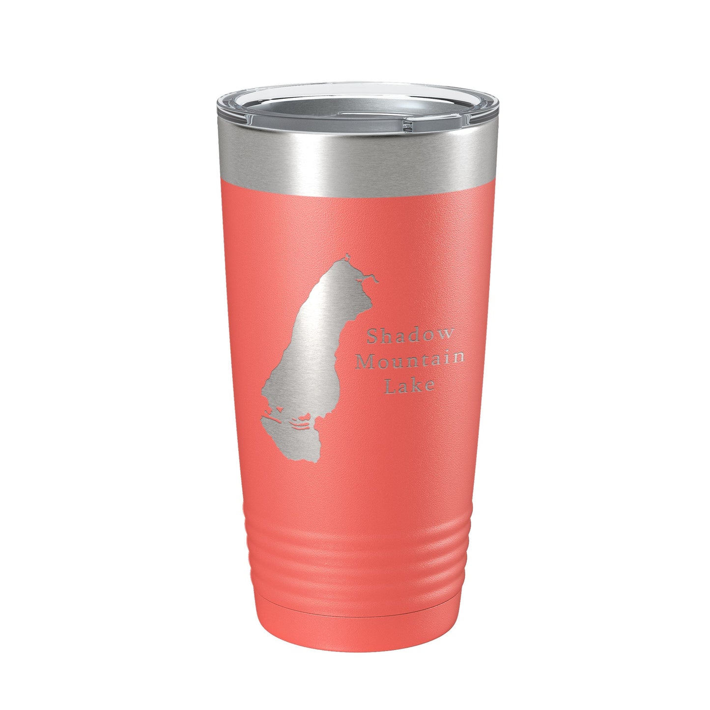 Shadow Mountain Lake Map Tumbler Travel Mug Insulated Laser Engraved Coffee Cup Colorado 20 oz-20
