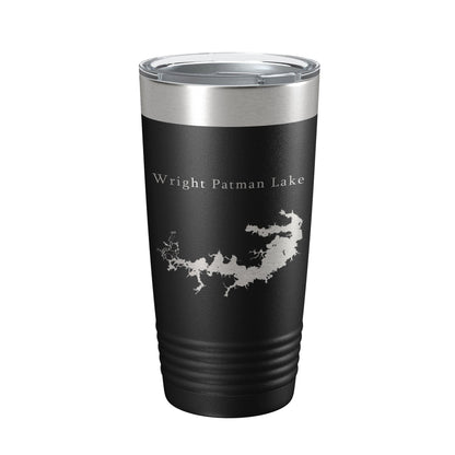 Wright Patman Lake Map Tumbler Travel Mug Insulated Laser Engraved Coffee Cup Texas 20 oz-5